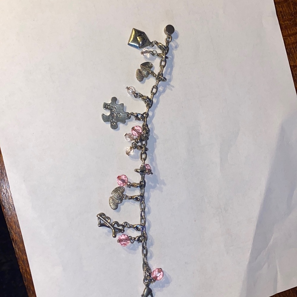 3 for $10 bracelet silver/pink